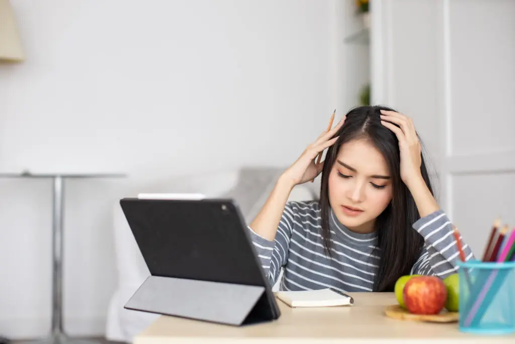 Headache from looking at laptop screen